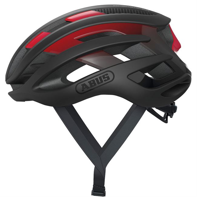 Abus AirBreaker cykelhjelm - Black Red 51-55 cm.