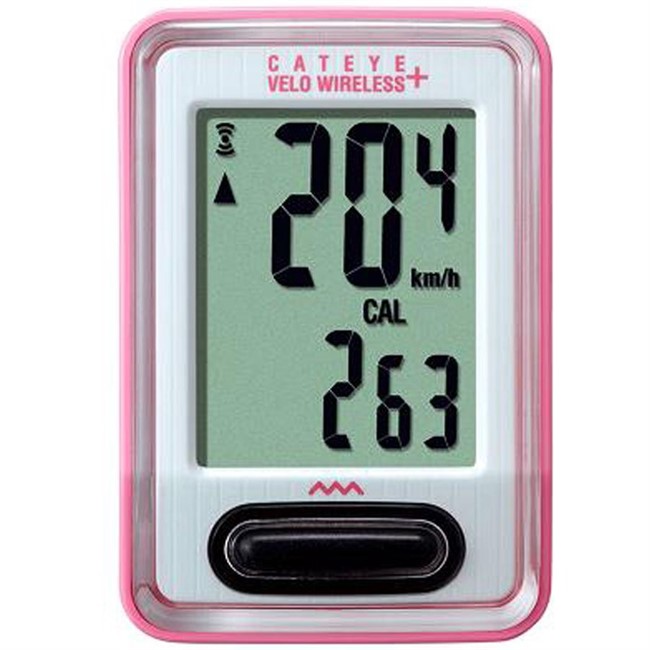 Cateye Velo Plus cykelcomputer - Pink.