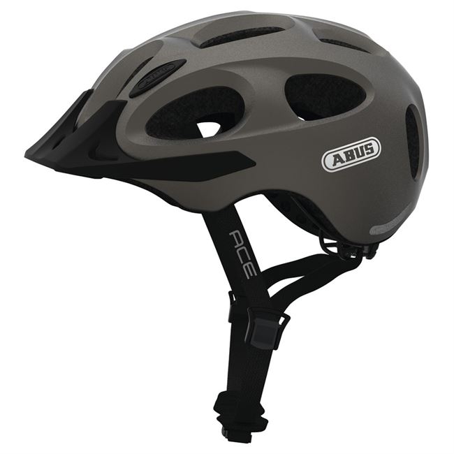 Abus Youn-I ACE cykelhjelm - Metallic Silver 58-61 cm.