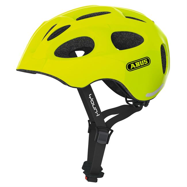 Abus Youn-I cykelhjelm - Neon Yellow 48-54 cm.